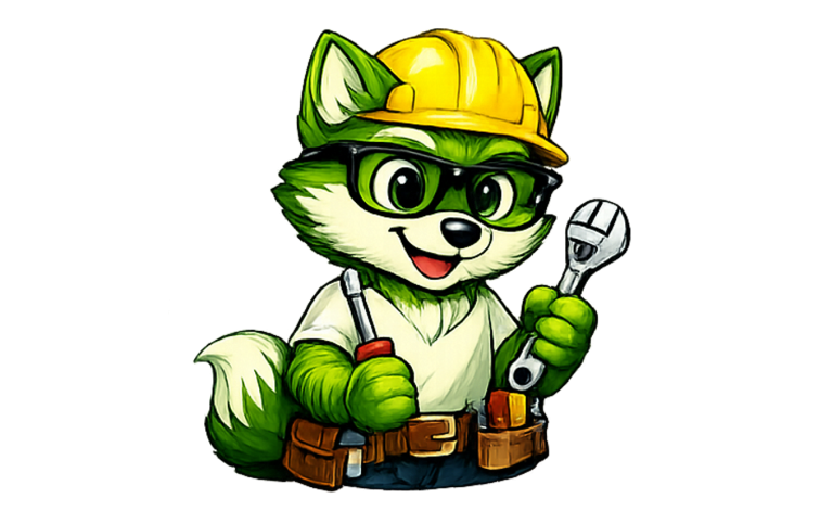 Solarfuchs mit Taschenrechner