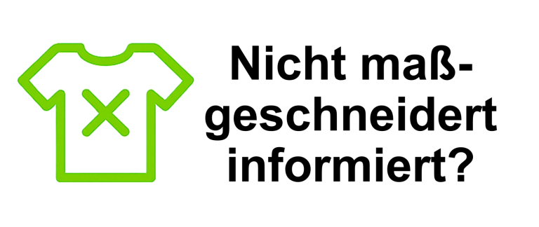 Nicht maßgeschneidert Informiert: Symbolbild mit Anzügen von der Stange