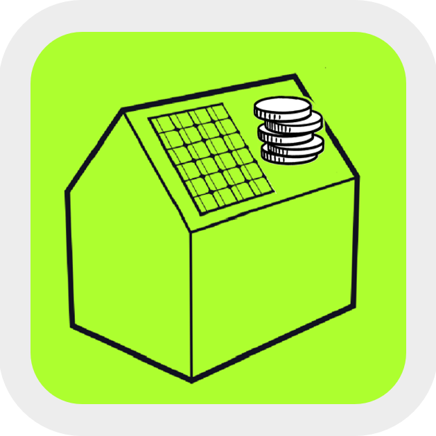 Nur ein Teil des Dach wird für PV genutzt.