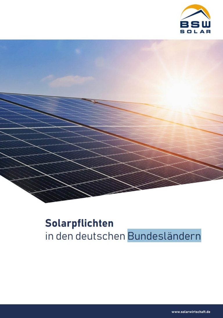 BSW Solar: Solarpflichten in den deutschen Bundesländern