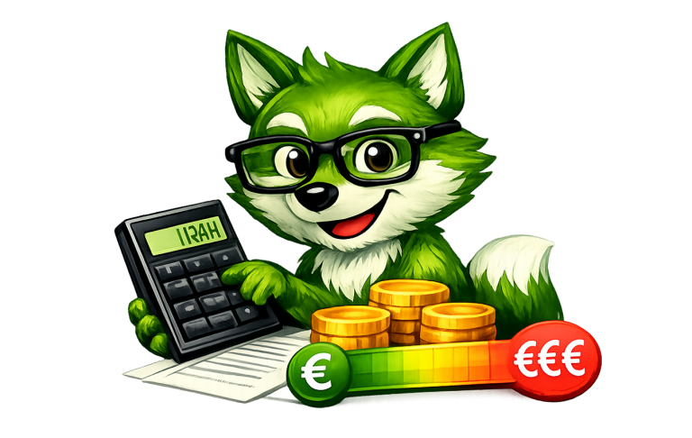 Solarfuchs mit Taschenrechner, Angeboten und der Bandbreite der Vergleichspreise