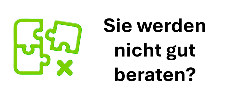 Nicht gut Beraten: Puzzle-Symbol mit fehlenden Teilen
