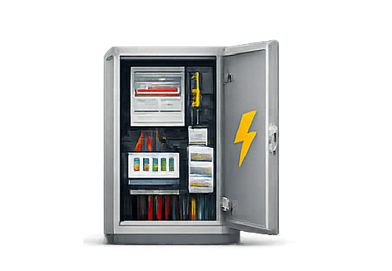 Offener Zählerschrank